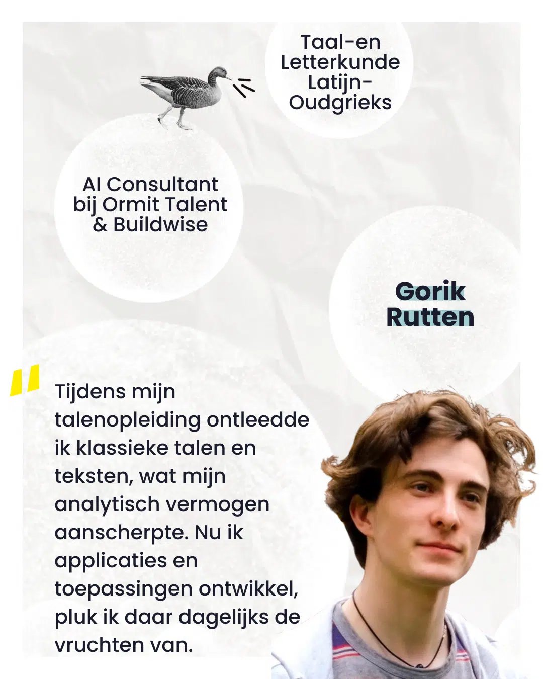Ambassadeur Gorik Rutten - AI consultant bij Ormit Talent & Buildwise
